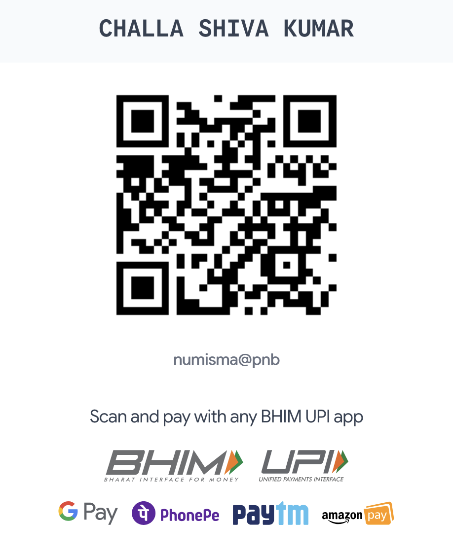 UPI QR Code - Scan to pay numisma@pnb via BHIM UPI